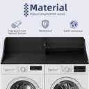 Memobarco 2 Tiers Washer Dryer Countertop, 54" Width x 27.5" Depth Laundry Countertop Organization, Wooden Washer and Dryer Topper for Folding, Sorting & Ironing, Easy to Install, Black, Two Tiers