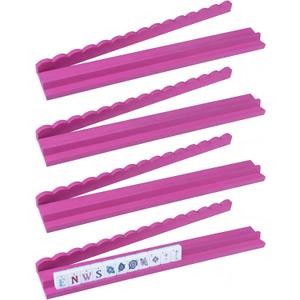 Leinuosen 4 Pcs Wooden Mahjong Rack with Pusher 4 Set Magnet American Mahjong Rack Magnetically Attached Pusher Painted Holder for Player Gift Family Game Night