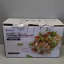 BOROHOUSE 5Pack Borosilicate Glass Containers with Tempered Lids, 35.2oz/4.4 Cup Airtight Meal Prep Set, Microwave/Freezer Safe (Blue)