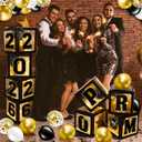 Graduation Prom Party Decorations Class of 2026, 8 Pcs Silver Balloon Boxes with Letters Cards, Graduation Prom Party Supplies Decor for College High School Congrats Grad Send Off Ceremony
