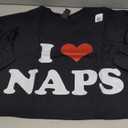 I Heart Naps I Love Napping Lazy Sleeping T-Shirt, Large