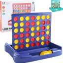 Vikutu 4 in a Row Connect Game, Travel Board Games for Kids Adults, Get 4 in a Row to Win 9 x 7.4 inches (Blue)