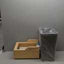 VEVOR Wood Pullout Trash Can for Kitchen Cabinets, 35 QT Garbage Waste Recycling Bin, Under Mount Waste Container, with Heavy Duty Metal Soft Close Sliding System, Door Kit, for Sink, Under Counter