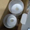 Homemory 6"x3" Outdoor Waterproof Flameless Candles, LED Candles, Battery Operated Candles with Remote and Timers, Electric Fake Plastic Pillar Candles, Ivory White, Set of 2