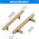 HOME EDIT Champagne Bronze Cabinet Handles 3 Inch Hole Center Stainless Steel Drawer Pulls for Cabinets, Dresser, Bathroom 5 Pack