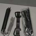 Pants Hangers Space Saving - 2 Pack Closet Organizer and Storage Jean Hangers, Stainless Steel Anti-Slip Clothes Hanger Scarf Holder for Pants Jeans Leggings Trousers Pant Rack, Black