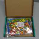 142pcs Wooden Pattern Blocks Montessori Smart Sticks Wooden Tangram Puzzle STEM Toy Activities Preschool Brain Teaser Montessori Toys Gift for 3 4 5 Years Old Kids Boys Girls