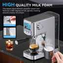 XIXUBX Espresso Machine 20 Bar with Milk Frother, Stainless Steel Coffee Maker with 42 oz Removable Water Tank for Cappuccino, Latte&Cold Brew, Home&Office, Silver