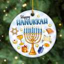 3 x Hanukkah Gifts 2025, Meaningful Spiritual Jewish Gifts for Women, Men, Double Sided Christmas Ornament for Hanukkah Decorations Tree, Gift for Jewish Men Friends, Neighbors, Mom, Dad