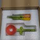 Coloch 5Pcs Ceramic Measuring Spoons and Cup, Flower Baking Scale Spoons with Base Set for Dry and Liquid Ingredient, 1/4 tsp, 1/2 tsp, 1 tsp, 1 Tbsp