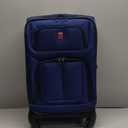 SwissGear Sion Softside Expandable Luggage, Blue, Checked-Medium 25-Inch