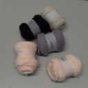 LANLEO 5 Pairs Women's Super Soft Fuzzy Plush Warm Winter Home Sleeping Slipper Socks 5 Pairs Solid Color Style L