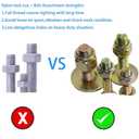 5/8" x 2" Hex Head Bolt by Color Galvanization with Nylon Lock nut and Large Size Washer Assortment Kit,Alloy Steel,Grade 5.(6pcs Pack). by Metalsuberg