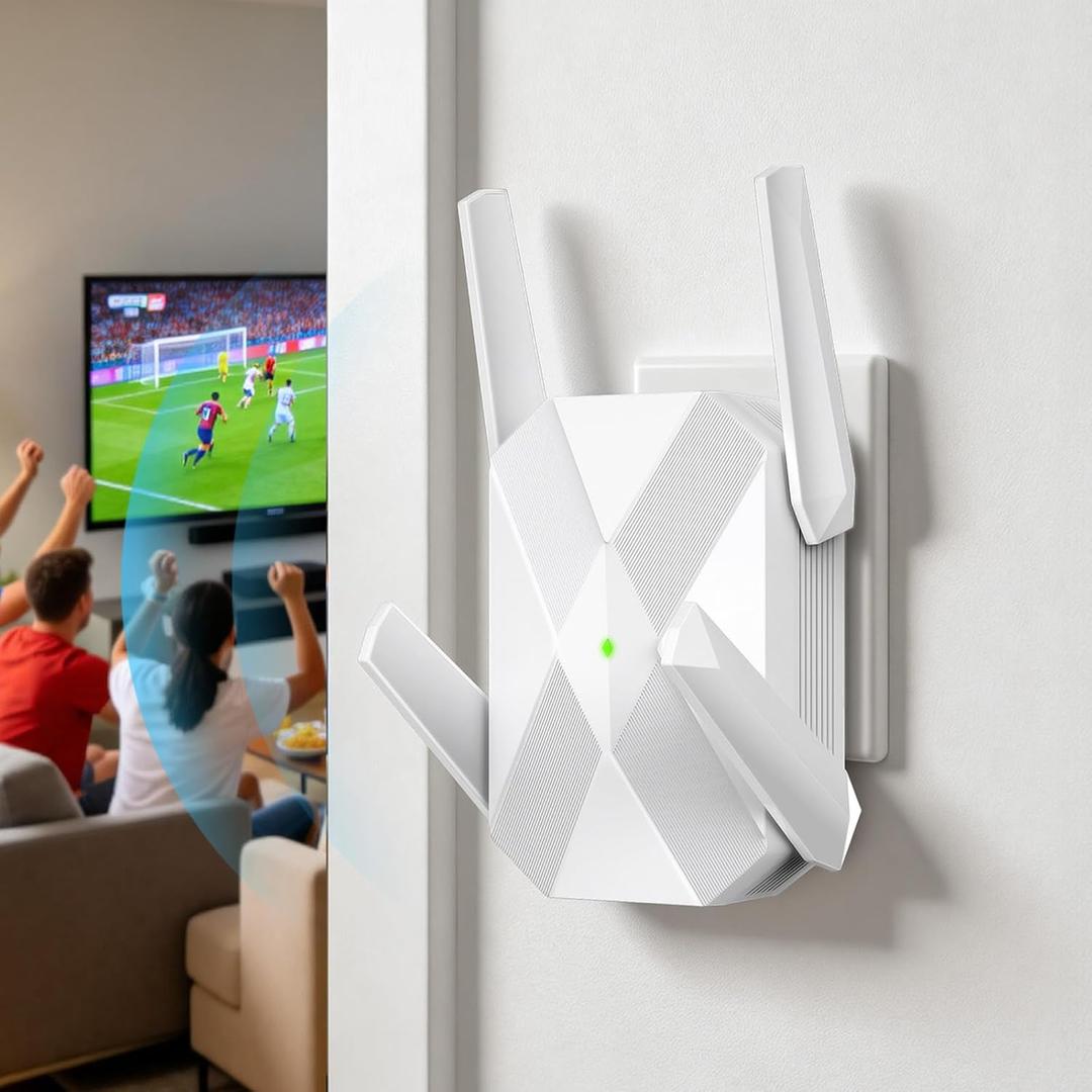 2026 AX3000 WiFi 6 Extender, WiFi Extender Signal Booster for Home-Dual Band (2.4G/5.8G), WiFi Booster with 10X Faster Access Point,Up to 15888 Sq.Ft.&Support 135+ Smart Devices (White)