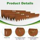 Cor Ten Steel Landscape Edging Kit 20FT, 6 Inch Metal Garden Border