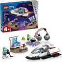 LEGO City Spaceship and Asteroid Discovery Toy Building Set, Gift for Kids Ages 4 Years Old and Up who Love Pretend Play, Includes 2 Space Crew Minifigures, Alien, Crystals, and Crane Toy, 60429