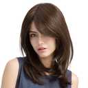 HAIRCUBE Brown Wigs for Women Charming Long Curly Heat Resistant Fibre Synthetic Wig