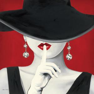 ART.COM Wall Art Print Haute Chapeau Rouge I by Marco Fabiano, 16" x 16"