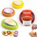 Generic Silicone Fruit And Vegetable Containers For Fridge,Reusable Holder For Food Storage,Fresh Stretch Pods For Food Saver (Green,Red,Yellow,Brown), FDPOD-02