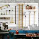 Neoaider Slatwall Panel 8 FT x 4 FT, Interlocking Slat Wall Paneling, Wall Mounted PVC Wallpanel, Suitable for Garage Storage and Organizer, Slatwall Board, Shelves - White