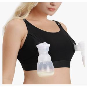 Momcozy Hands Free Pumping Bra, Adjustable Breast-Pumps Holding and Nursing Bra, Pumping & Nursing Bra in One, Size M