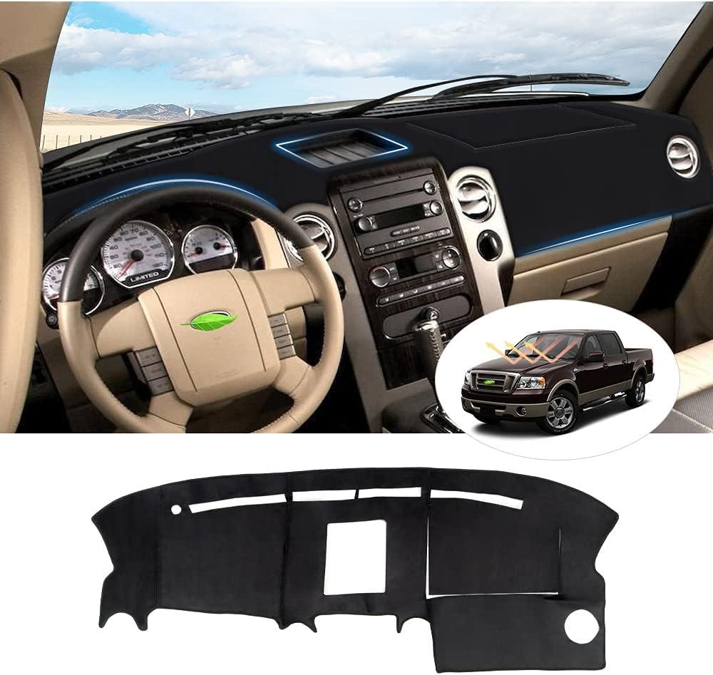 CARTIST Dash Cover for Ford F150 2004 2005 2006 2007 2008/Lincoln Mark LT [Anti-Glare and Sun Protection] Suede Dashboard Cover for F150 Accessories Anti-Slip Silicone Back