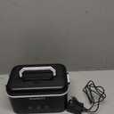 Heated Lunch Box, 6.5-Cup&18000mAh Cordless Electric Lunch Box with Scheduled Heating, 1.5L Rechargeable Portable Food Warmer with Digital Display for Work, Travel, Office, CampingBlack