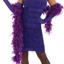 fun shack Purple Flapper Costume Adult 20s Halloween Dresses For Women (Medium)