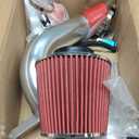 PHILTOP 3" Cold Air Intake Kit System Compatible with Honda Accord 2008 2009 2010 2011 2012 2.4L L4, High Performance, Red