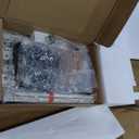 COMHOMA Makeup Vanity Desk with Mirror and Lights, Large Vanity Table with 6 Drawers & 1 Storage Cabinet, White Bedroom Dresser Table for Girls, 3 Color Modes Adjustable Mirror, White