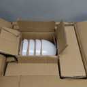 over&back Rim Dinnerware Set - Stoneware Dishes - Comes with 4 Dinner Plates, Salad Plates, Cereal Bowls, and Dinner Bowls - 16-Piece All-Occasion Place Settings - Serves Four - Semi-Matte White