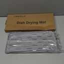 CHIKILLA Silicone Dish Drying Mat for Kitchen Counter, Fast Drainage Design for Vegetables Fruits, Heat Resistant, Non-Slip , Dishwasher Safe  15.7x13 inch Silk Gray