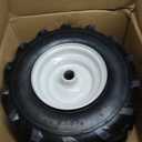 GICOOL 13x5.00-6" Tiller Tire and Wheel, 1" Axle Size, 3-1/8" Centered Hub, 13x5-6 Super Lug Tractor & Trencher Tire Replacement