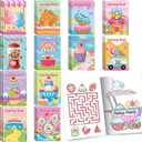 BenLouis 24 Pcs Sweet Mini Coloring Books Kids Candyland Donut Ice Cream Party Favors Small Activity Books Bulk for Kids Treats Desserts Birthday Goodie Bags Stuffers Return Gifts Classroom Travel