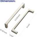 Ravinte 25 Pack Solid 5 Inch Kitchen Square Cabinet Handles Brushed Nickel Pulls Drawer Pulls Kitchen Cabinet Hardware Handles Brushed Nickel