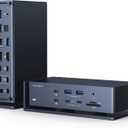 iVANKY FusionDock Max 1, 20-in-2 Thunderbolt 4 Docking Station Only for M1-M5 Pro/Max MacBook, Quad 6K or Dual 8K Display, 40Gbps Dock with 4 Downstream Thunderbolt 4 Ports, 100W, 2.5G LAN, SD 4.0
