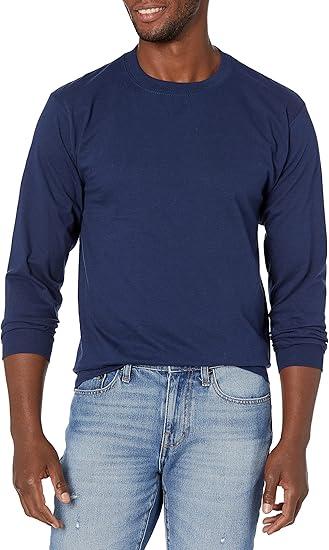 Hanes Men's Beefy Long Sleeve Shirt, 1 or 2 Pack S