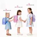 YOOLIFE Little Girl Backpacks Birthday Gifts for Girls Kids Kindergarten Backpack Personalized Kids Small Backpack for Little Girl, Initial Toddler Daycare Backpacks Cute Blue Letter B