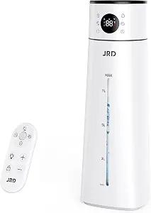 JRD Humidifier Large Room, 8L/ 2.1Gal Ultrasonic Cool Mist Humidifier for Bedroom, Quiet Humidifier with Remote Control, 10 Mist Modes, 24H Timer, AI Mode for Baby Home Office Adults Plants