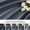 MIULEE Stone Blue Back Tab Blackout Curtains 63 Inch Length 2 Panels Set for Living Room Bedroom Privacy, Rod Pocket/Pinch Pleat Thermal Insulated Room Darkening Pleated Light Blocking Drapes