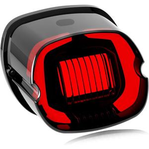 NTHREEAUTO Smoked LED Strobe Brake Tail Light Rear Taillight Compatible with Harley Dyna Road King Electra Glide Sportster Heritage Softail Fatboy Touring