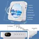 CD Player Portable Bluetooth 5.1 Desktop CD Player with HiFi Sound Speakers,Remote Control,Dust Cover,LED Display,Boombox FM Radio,USB/AUX for Home,Kids (White)