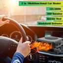 Car Heater, 200W 2 in 1 Portable Car Heater Fast Heating Quickly Defrost Defogger Demister Heat Cooling Fan Auto Dryer Windshield Defroster Plug in Cigarette Lighter(12V)