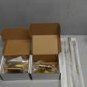 Battery Operated Wireless Wall Sconce - Modern Rechargeable Led Sconces in Black Gold Silver - Bedroom Decor Stick On Lights Set of 2 - Long Indoor Living Room Bathroom Remote Wall Light