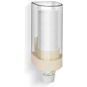 Large Beige Wall Mounted Cup Holder, 10x4.8x4Inch Paper Cup Dispenser for Water Cooler, Bathroom Cup Dispenser and Dixie Cup Holder (Beige)