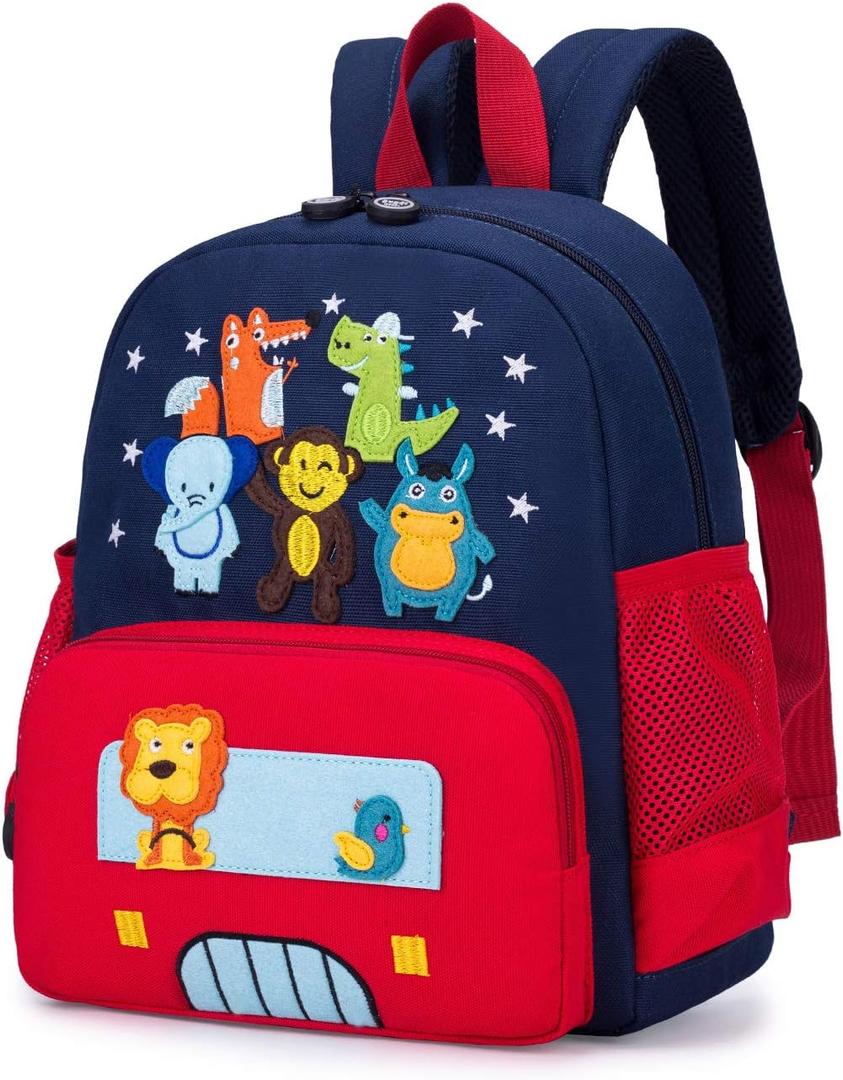 willikiva Cute Zoo Little 3d Backpack Kids Backpack for Boys and Girls Toddler Backpack Waterproof Preschool (Red)