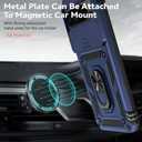 SunStory Compatible with Google Pixel 10/9 Pro XL Case with HD Screen Protector & Slide Camera Cover & Rotated Ring Kickstand, [Military-Grade] Case for Pixel 9/10 Pro XL,Blue