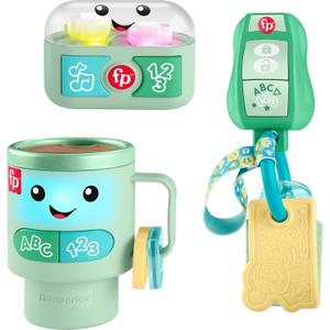 Fisher-Price Baby Toys Laugh & Learn Ready to Go Gift Set, 3 Electronic Learning Activities for Toddler Pretend Play Kids Ages 6+ Months
