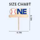 Gostman Baseball One Birthday Cake Topper - First Birthday Party Decorations, Sport 1st Birthday Party Supplies, Wooden Cake Topper