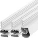 TMH Metal Door Weather Stripping Door Seal Strip - Magnetic Kerf Door Seal Kit, Full Set 36" x 84" - White Kerf Weather Stripping Door Seal.